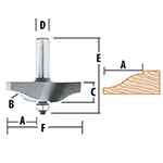 Raised Panel - 2 Flute Ogee Router Bit